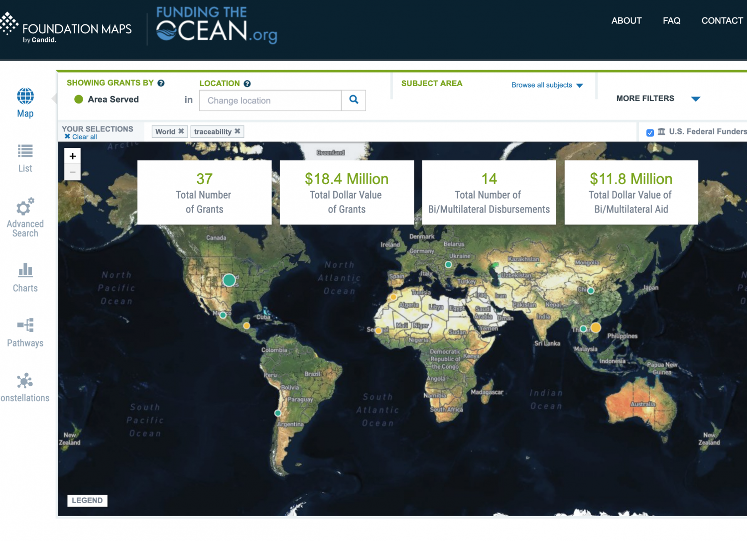 Funding the Ocean Map