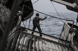 Person on board a fishing vessel