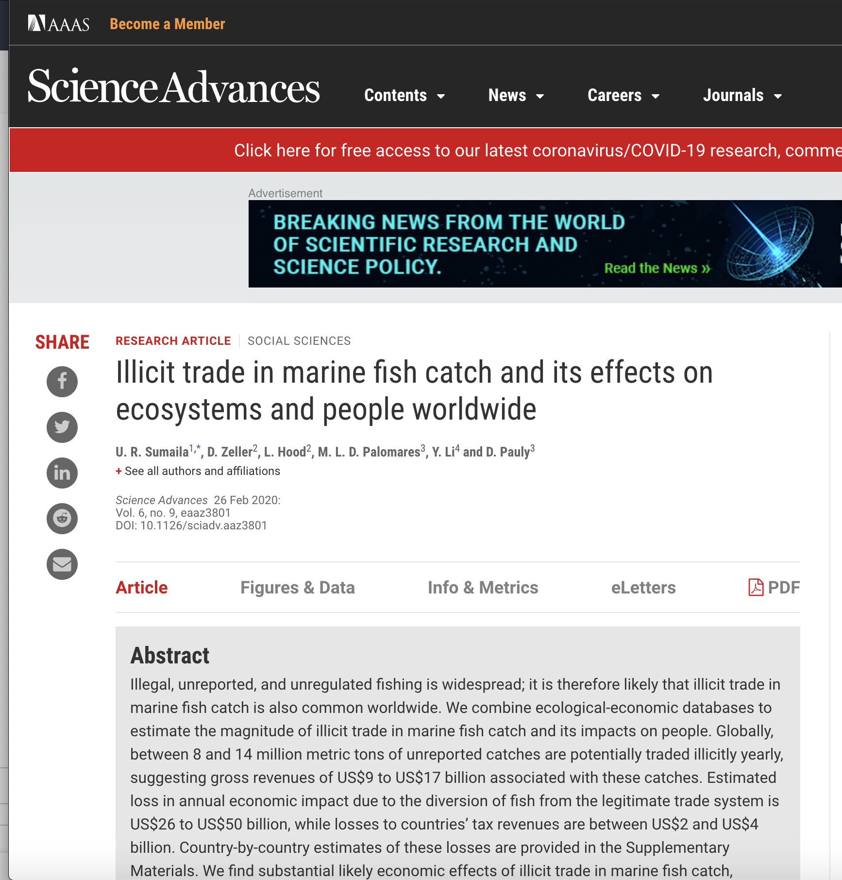 Screenshot of academic article