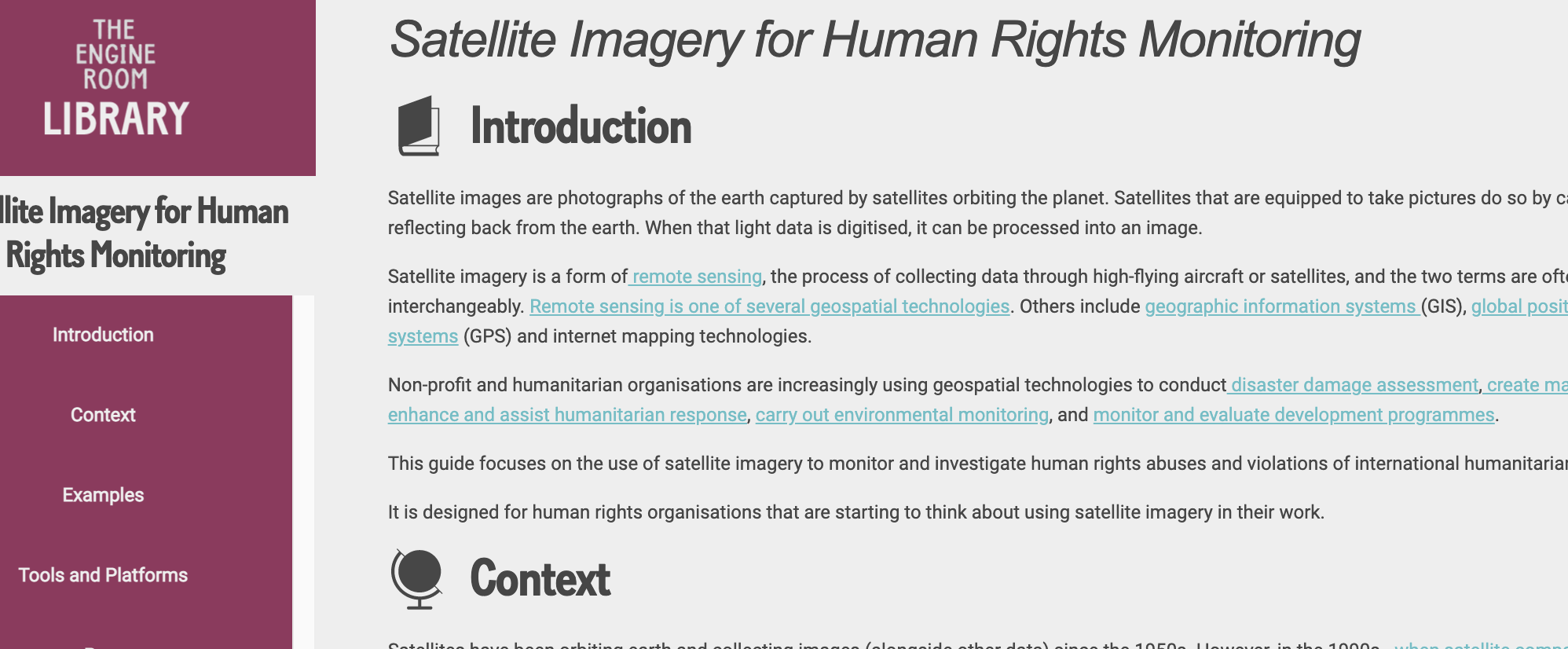 Satellite Imagery for Human Rights Monitoring