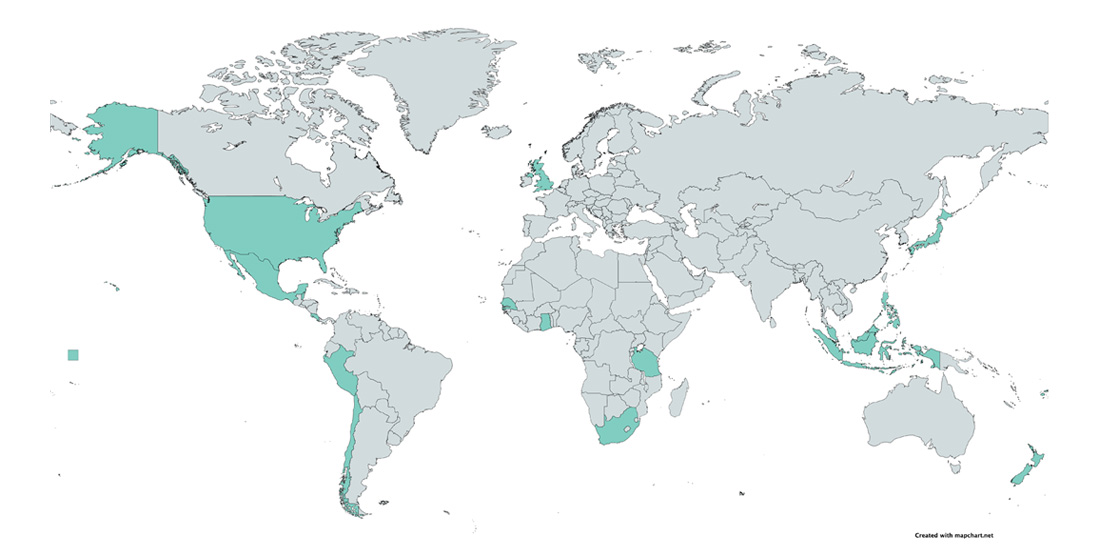 Image of map with areas highlighted that are represented by committee members